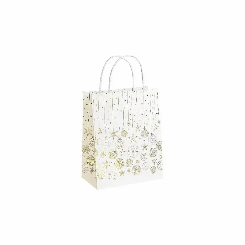 Cadeaux - Sacs papier kraft blanc Noël dorés - LAVAL 1878