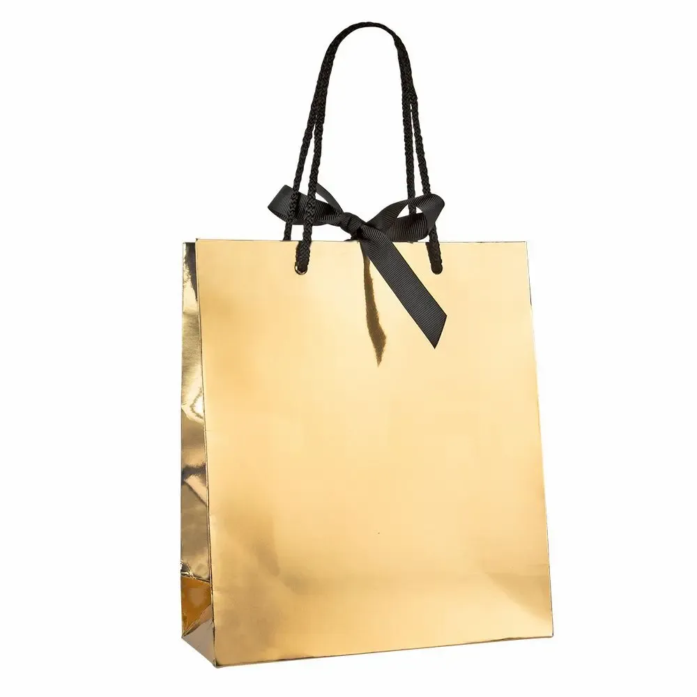 Gifts - Shiny paper bags with a golden mirror finish - LAVAL 1878