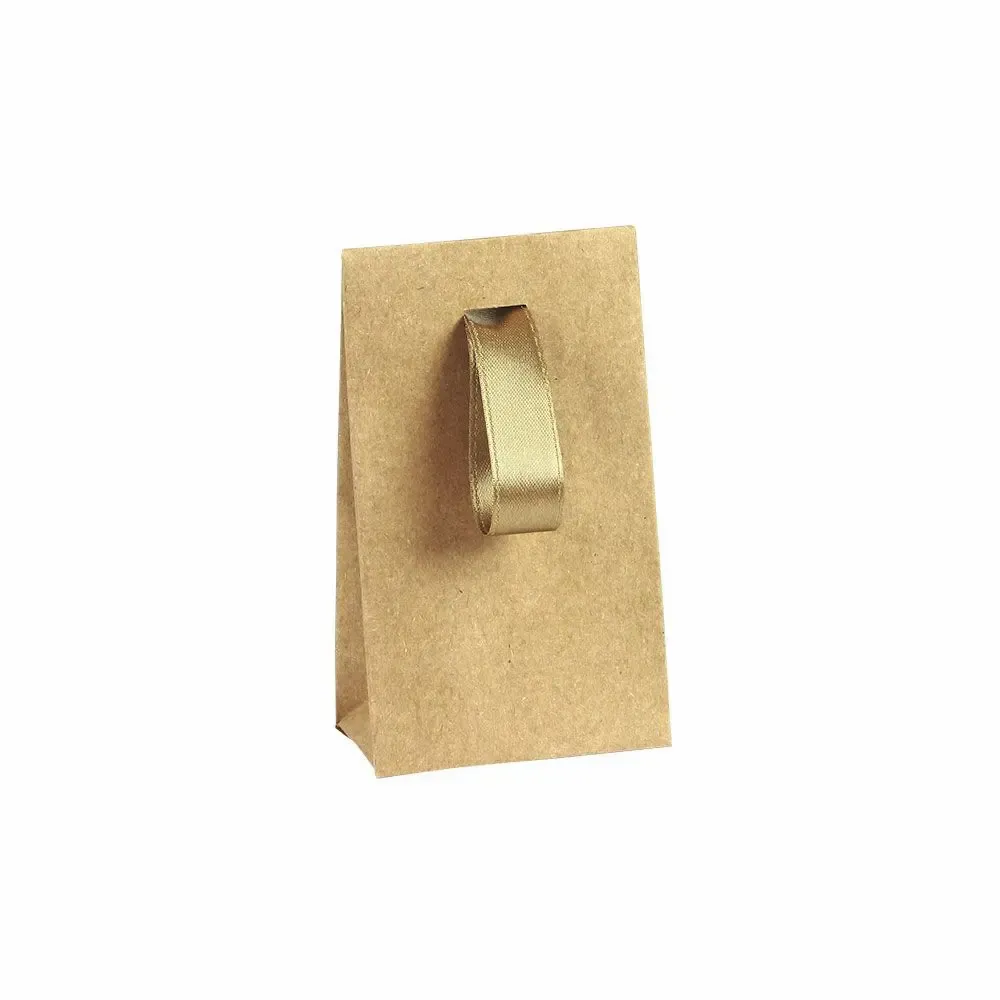 Gifts - Natural kraft paper pouches with kraft satin ribbon - LAVAL 1878