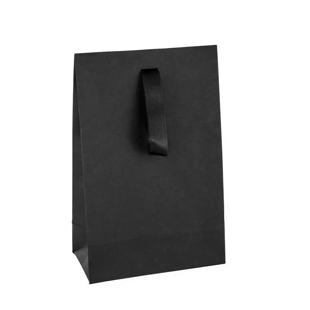 Gifts - Black matte paper pockets with black satin ribbon - LAVAL 1878