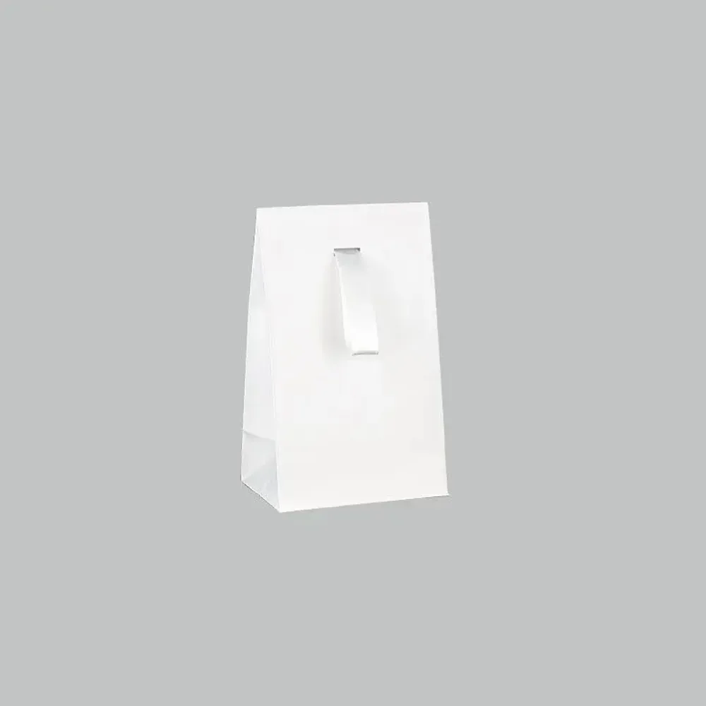 Gifts - White matte paper pockets with white satin ribbon - LAVAL 1878