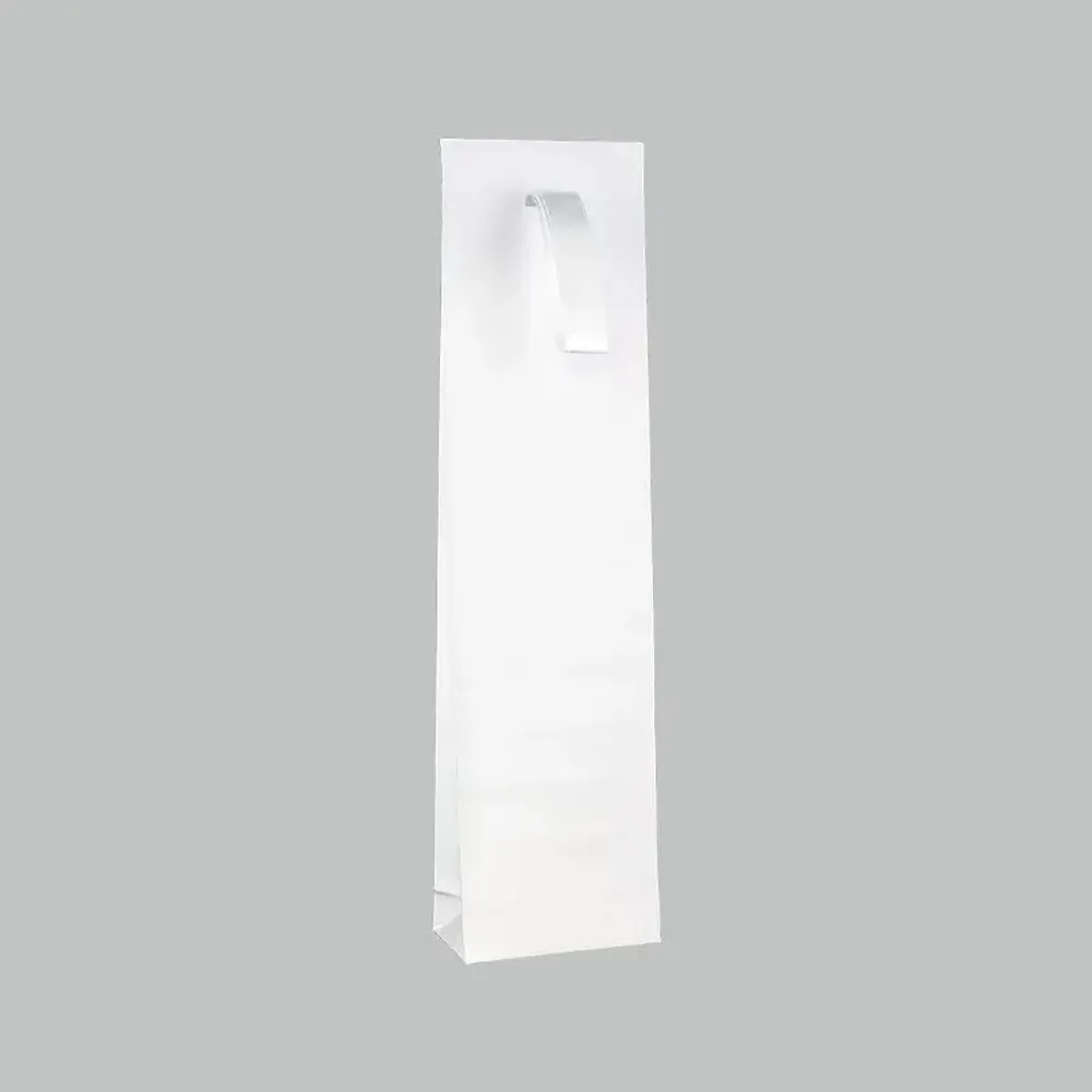 Gifts - White matte paper pockets with white satin ribbon - LAVAL 1878
