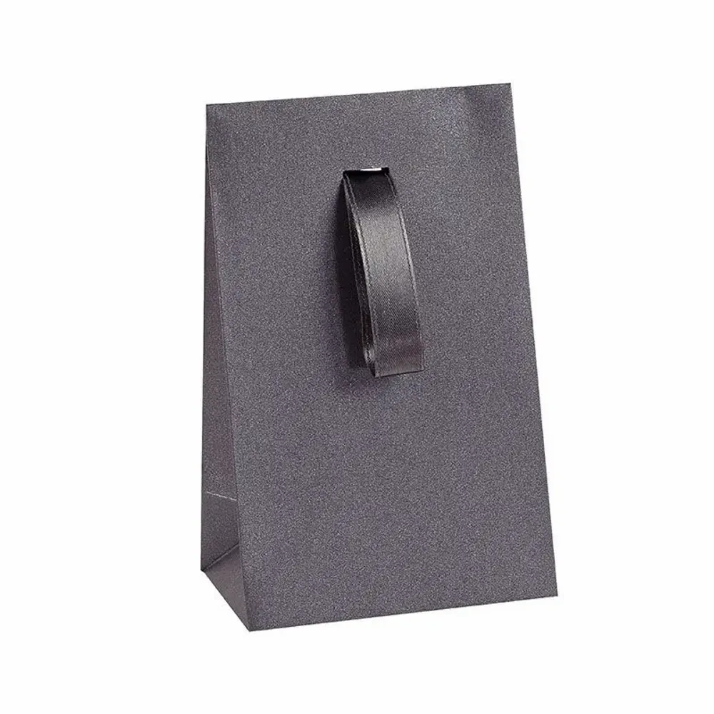 Cadeaux - Pochettes papier gris anthracite irisé à ruban gris - LAVAL 1878