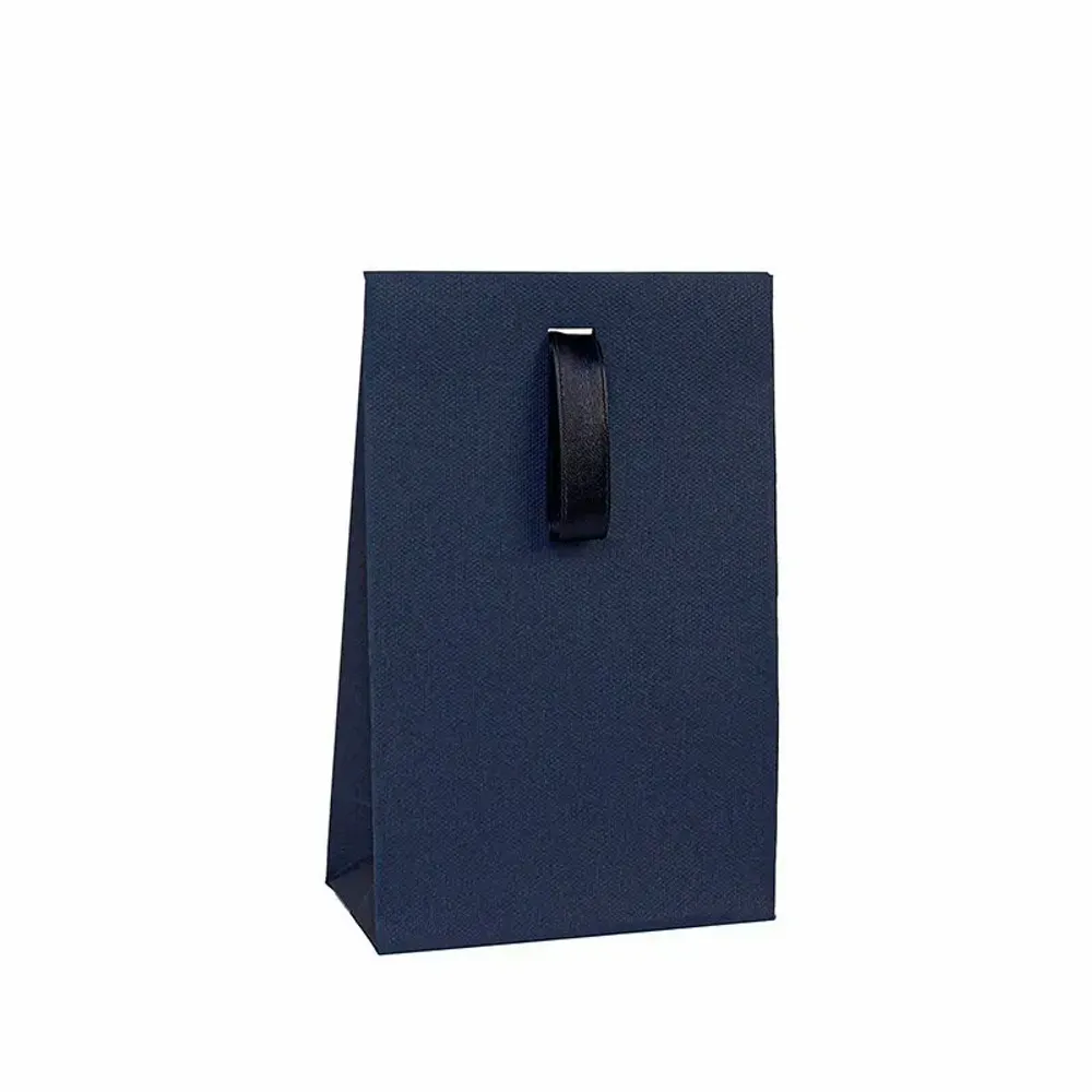 Gifts - Navy blue matte paper pockets with a grainy texture and ribbon - LAVAL 1878