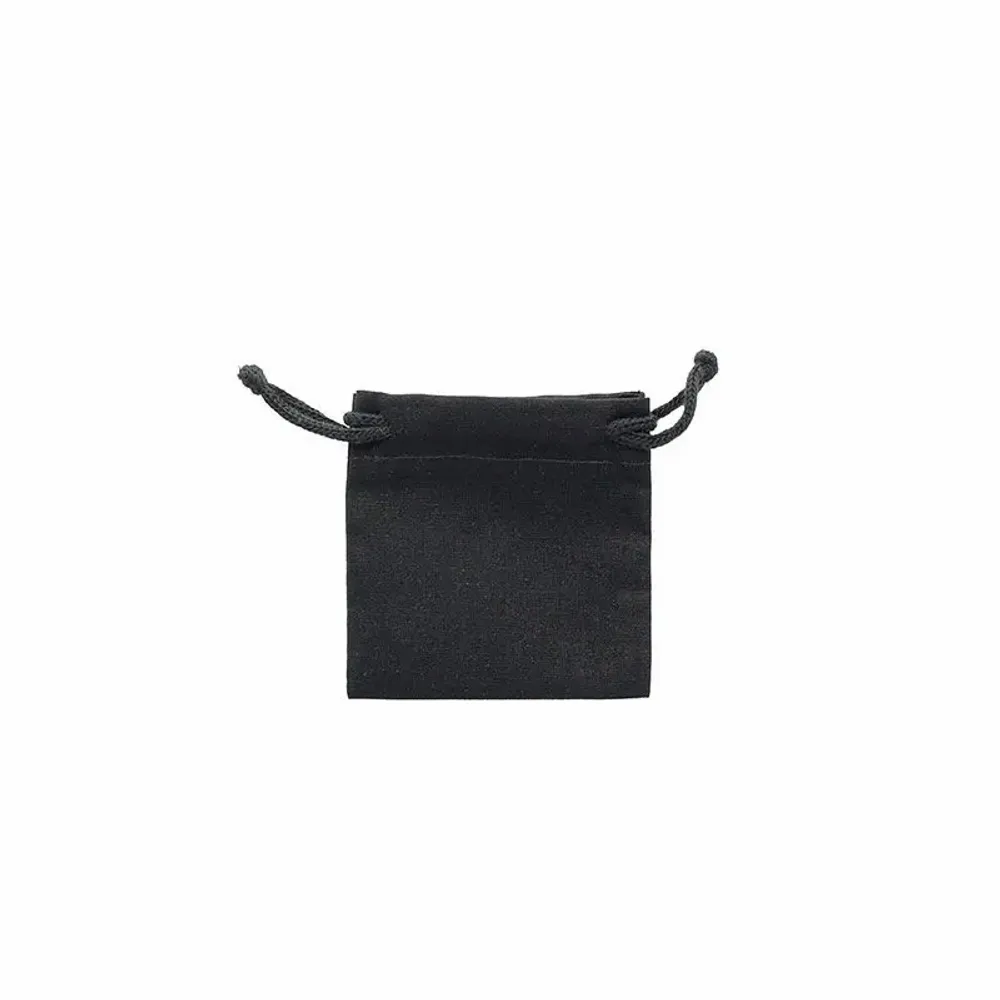 Gifts - 100% cotton drawstring bags with black cotton cords, 7 x 7cm (x5) - LAVAL 1878