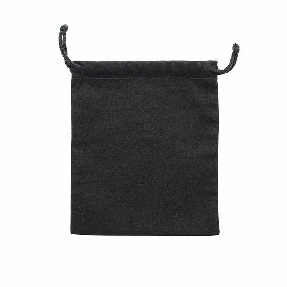 Gifts - 100% cotton drawstring bags with black cotton cords, 12 x 14cm (x5) - LAVAL 1878