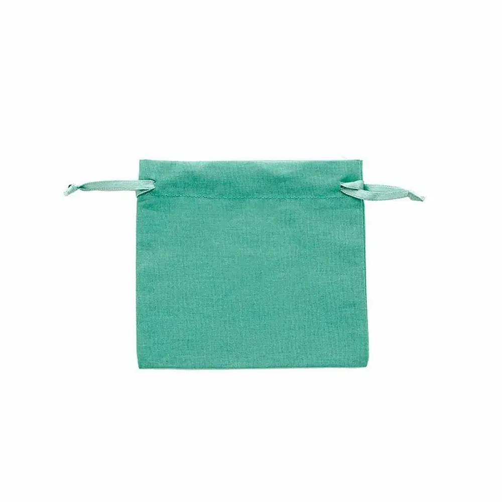 Cadeaux - Bourses 100% coton avec rubans satin bleu canard 11 x 10cm (x5) - LAVAL 1878