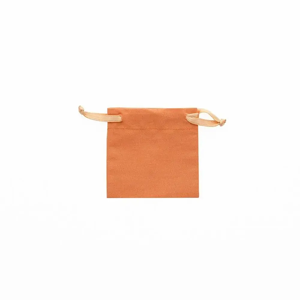 Gifts - 100% cotton purses with terracotta satin ribbons, 7 x 7cm (x5) - LAVAL 1878