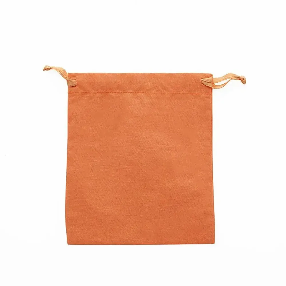 Gifts - 100% cotton purses with terracotta satin ribbons, 12 x 14cm (x5) - LAVAL 1878