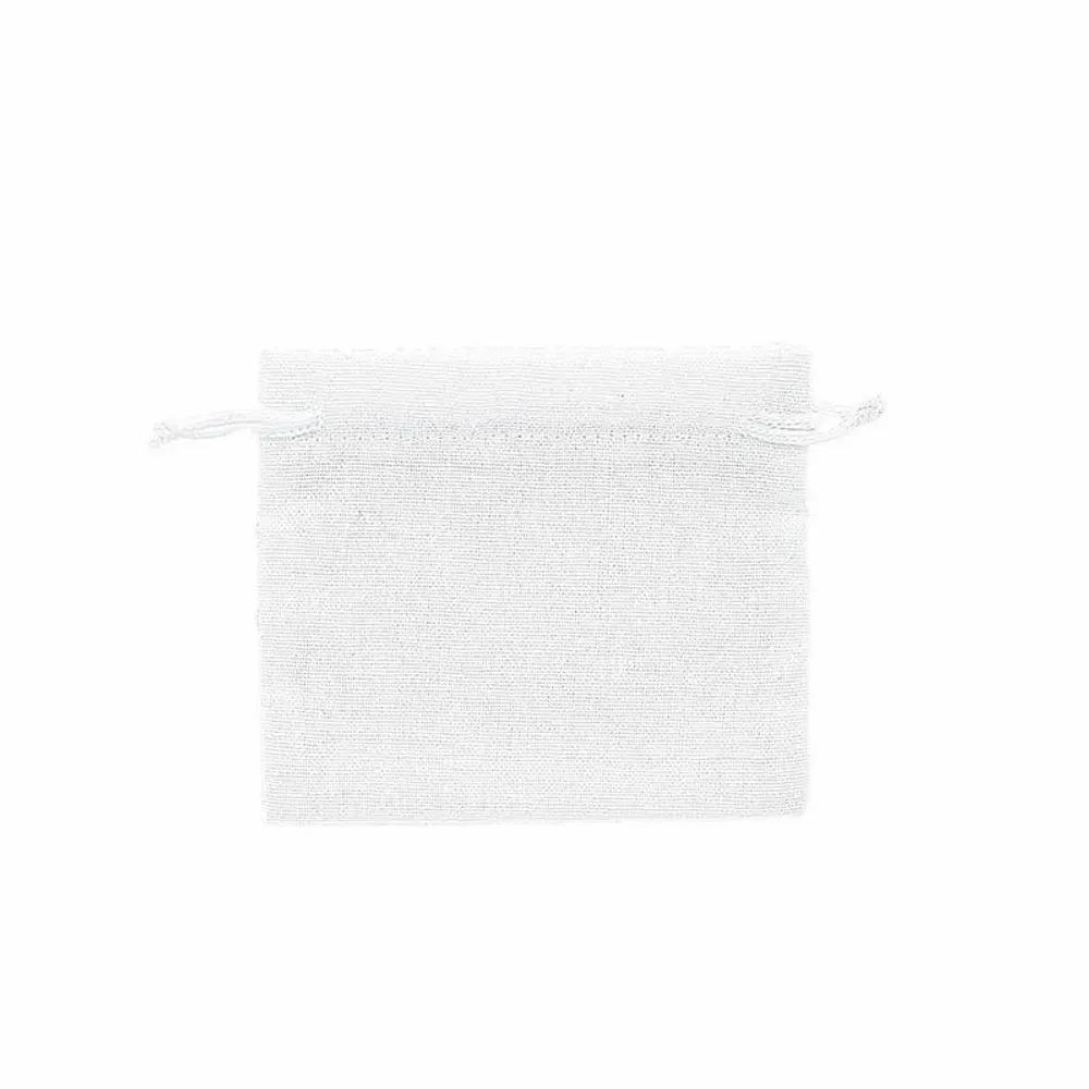 Gifts - Linen drawstring bags with white cotton cords, 11 x 10cm (x5) - LAVAL 1878