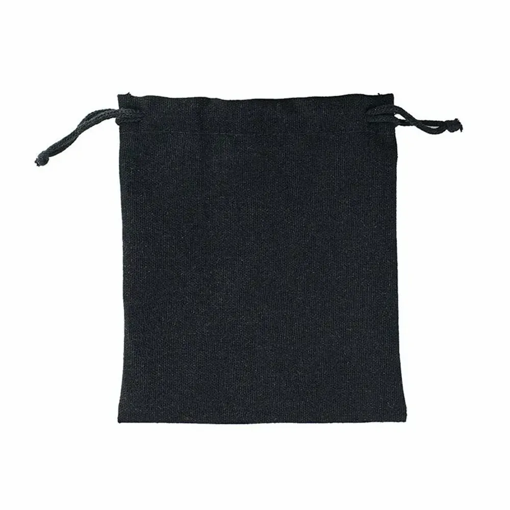 Gifts - Linen drawstring bags with black cotton cords, 12 x 14cm (x5) - LAVAL 1878