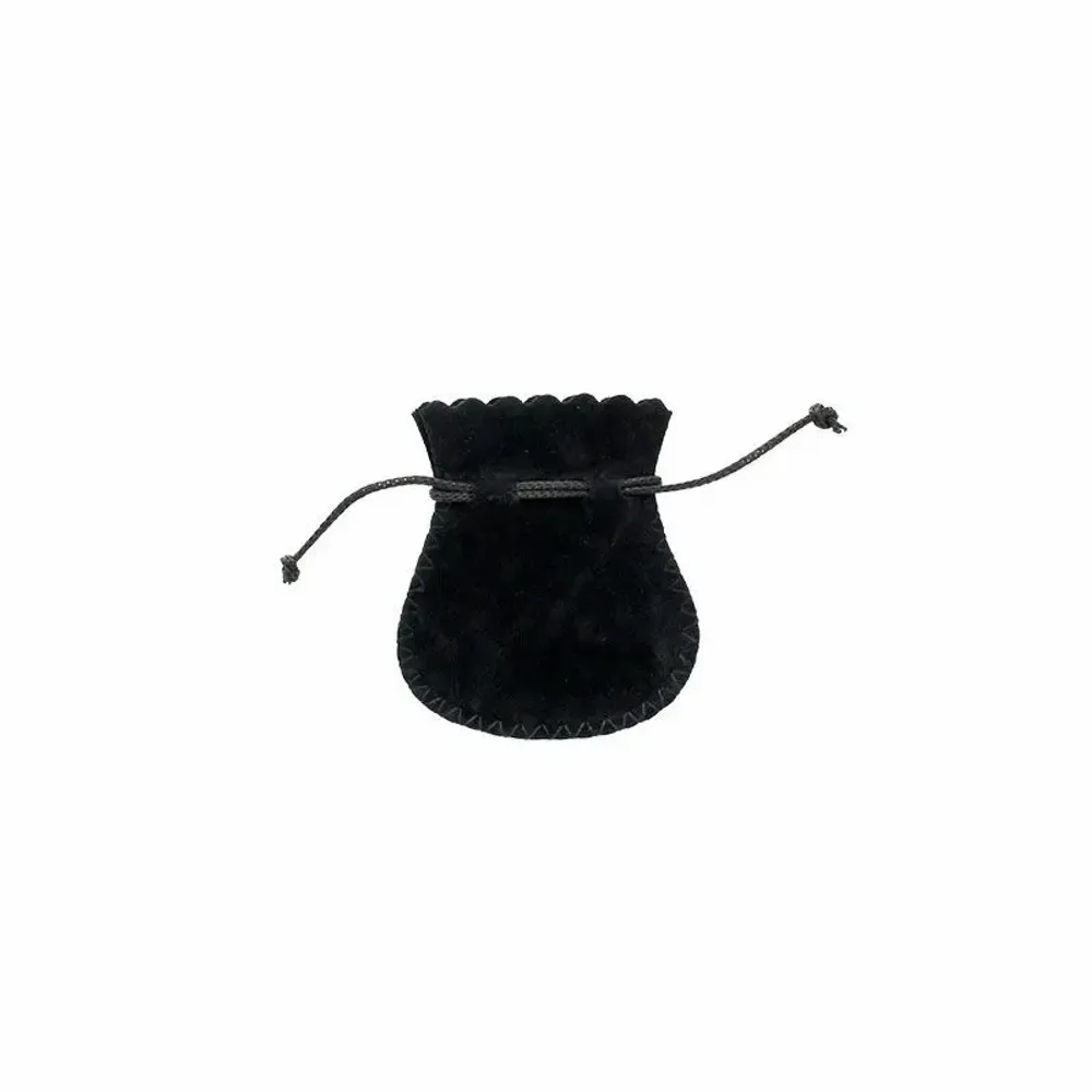 Cadeaux - Bourses suédine de coton et viscose, noir- 6,5 x 5cm (x5) - LAVAL 1878