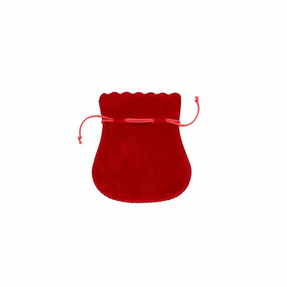 Gifts - Suede-like cotton and viscose pouches, red - 9.5 x 8cm (x5) - LAVAL 1878