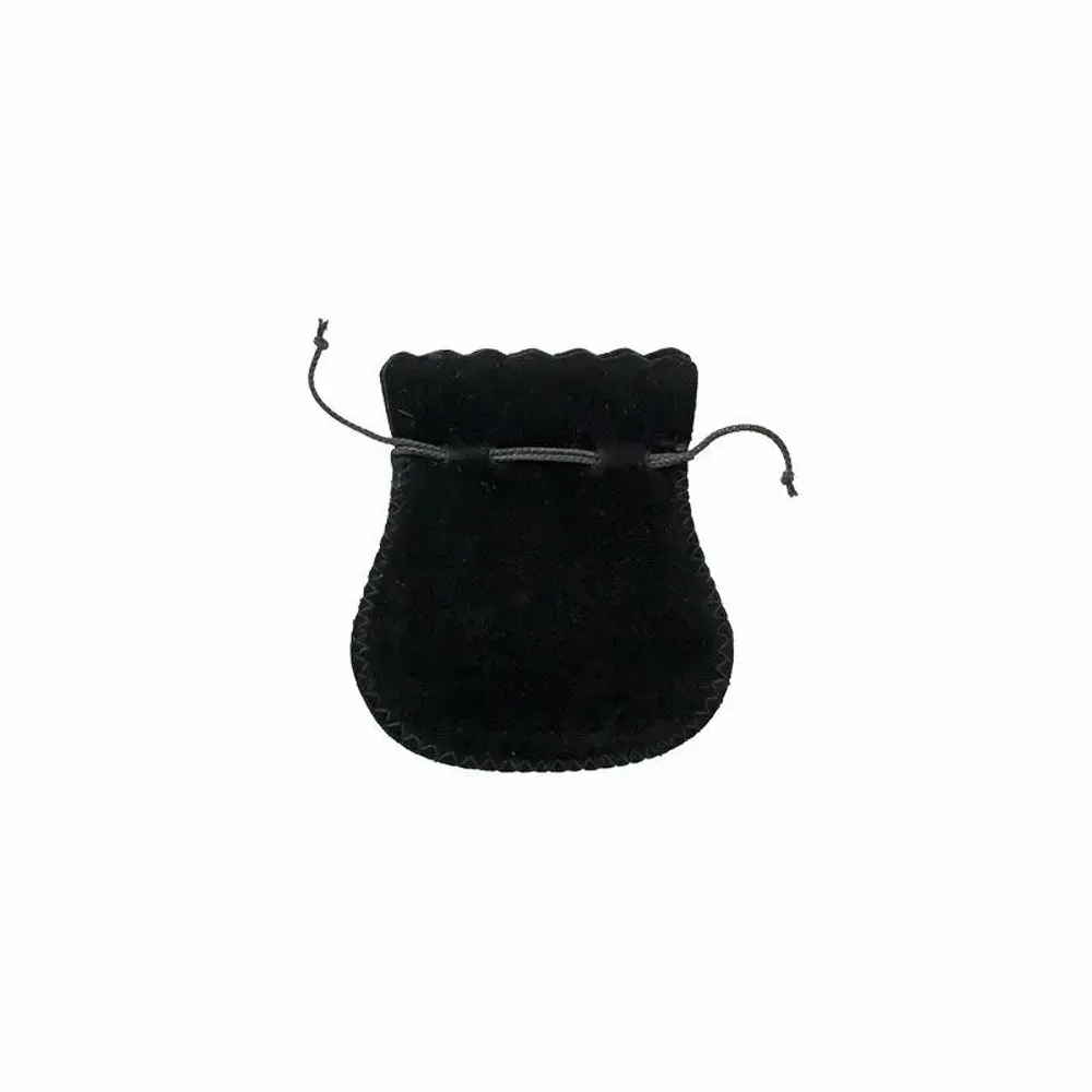 Gifts - Suede-like cotton and viscose pouches, black - 9.5 x 8cm (x5) - LAVAL 1878