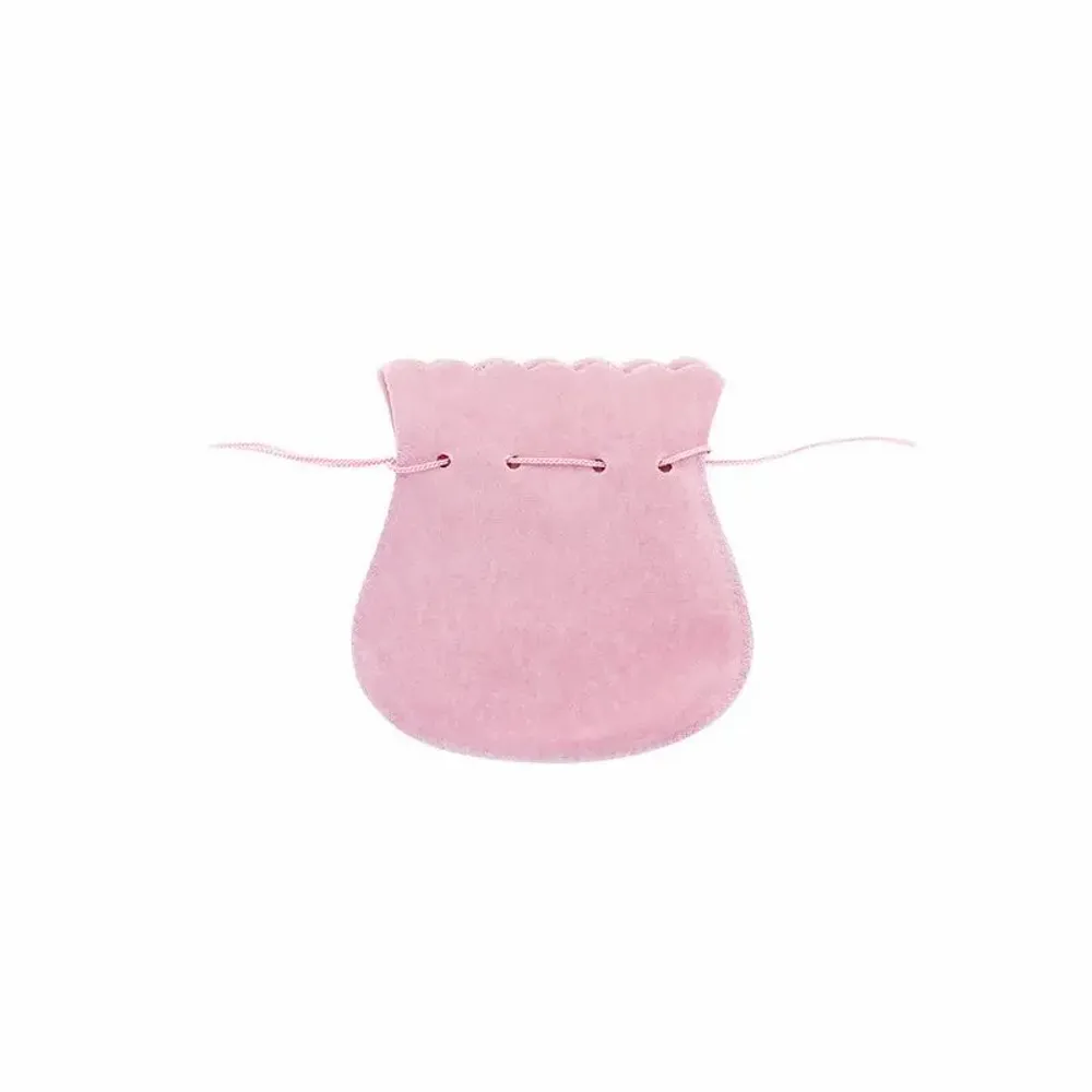 Gifts - Cotton and viscose suede pouches, pink - 9.5 x 8cm (x5) - LAVAL 1878
