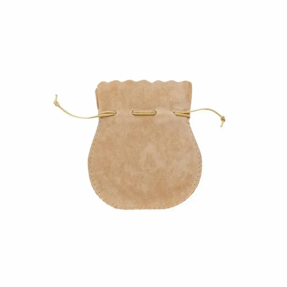 Cadeaux - Bourses suédine de coton et viscose, chamois - 12 x 9,5cm (x5) - LAVAL 1878