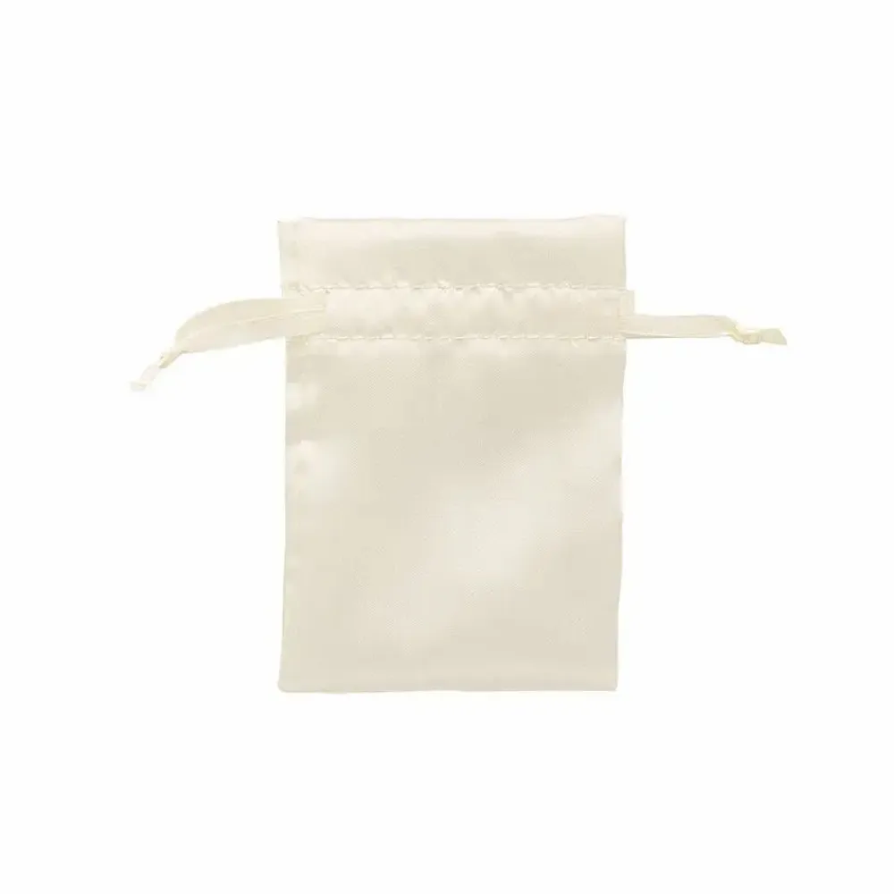 Gifts - Cream-colored synthetic satin purses, 9 x 9cm (x10) - LAVAL 1878
