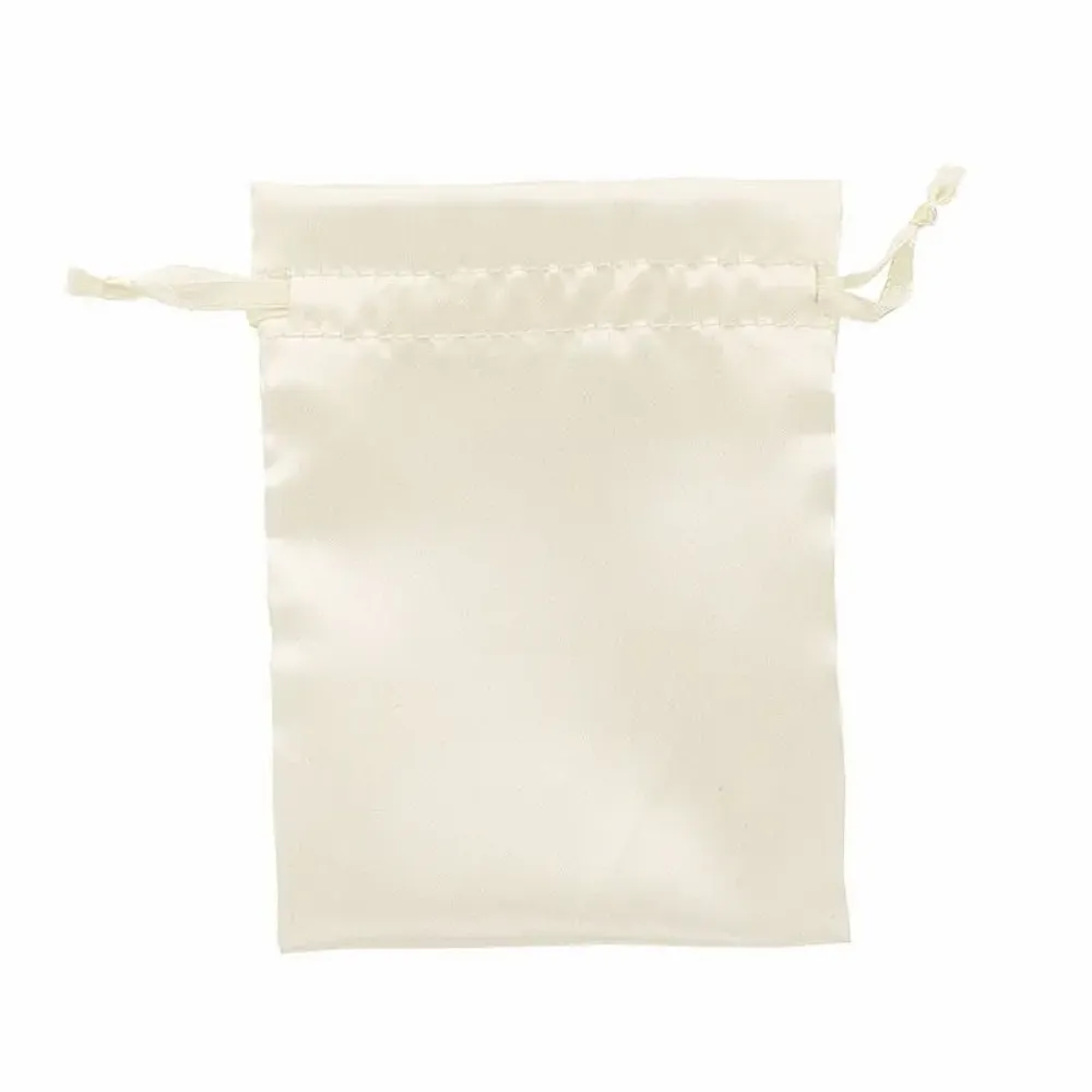 Gifts - Cream-colored synthetic satin purses, 12 x 13cm (x10) - LAVAL 1878