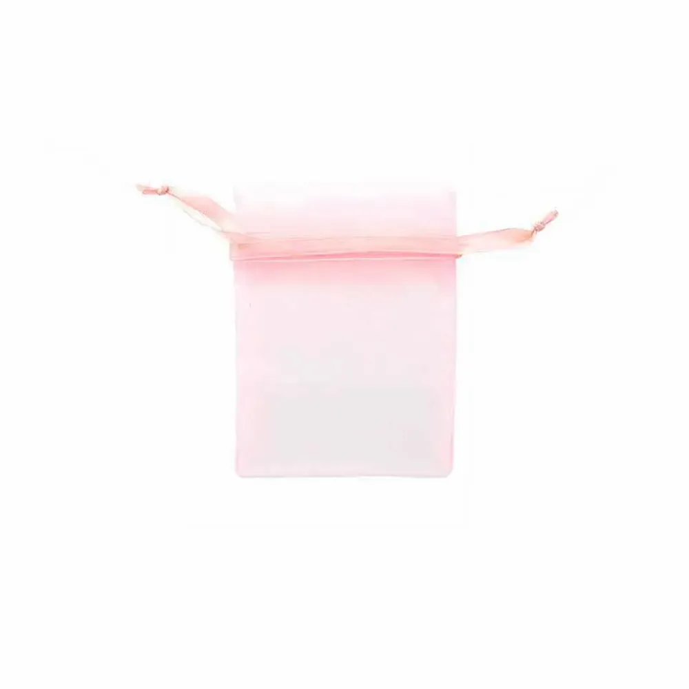 Cadeaux - Bourses voile organdi synthétique vieux rose, 7 x 7cm (x10) - LAVAL 1878