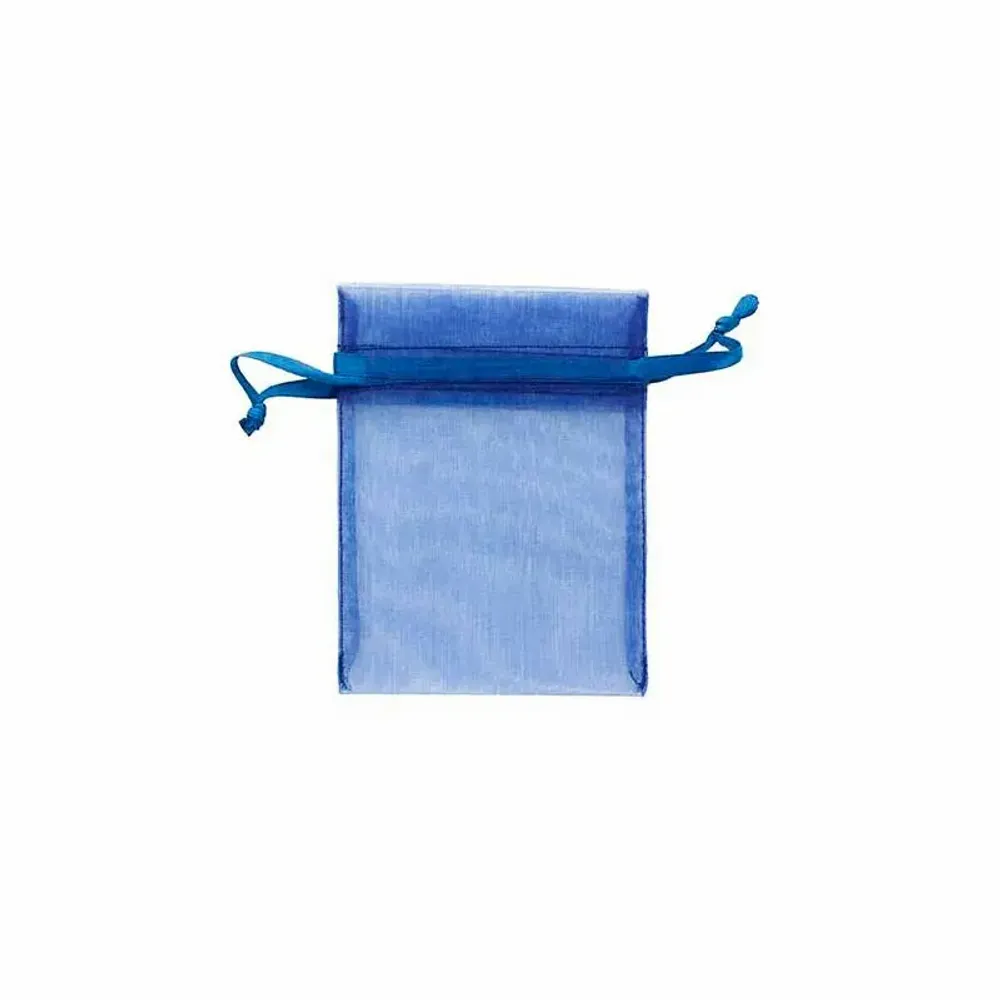 Gifts - Midnight blue synthetic organdy voile purses, 7 x 7cm (x10) - LAVAL 1878