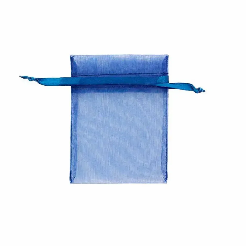 Cadeaux - Bourses voile organdi synthétique bleu nuit, 9 x 9cm (x10) - LAVAL 1878