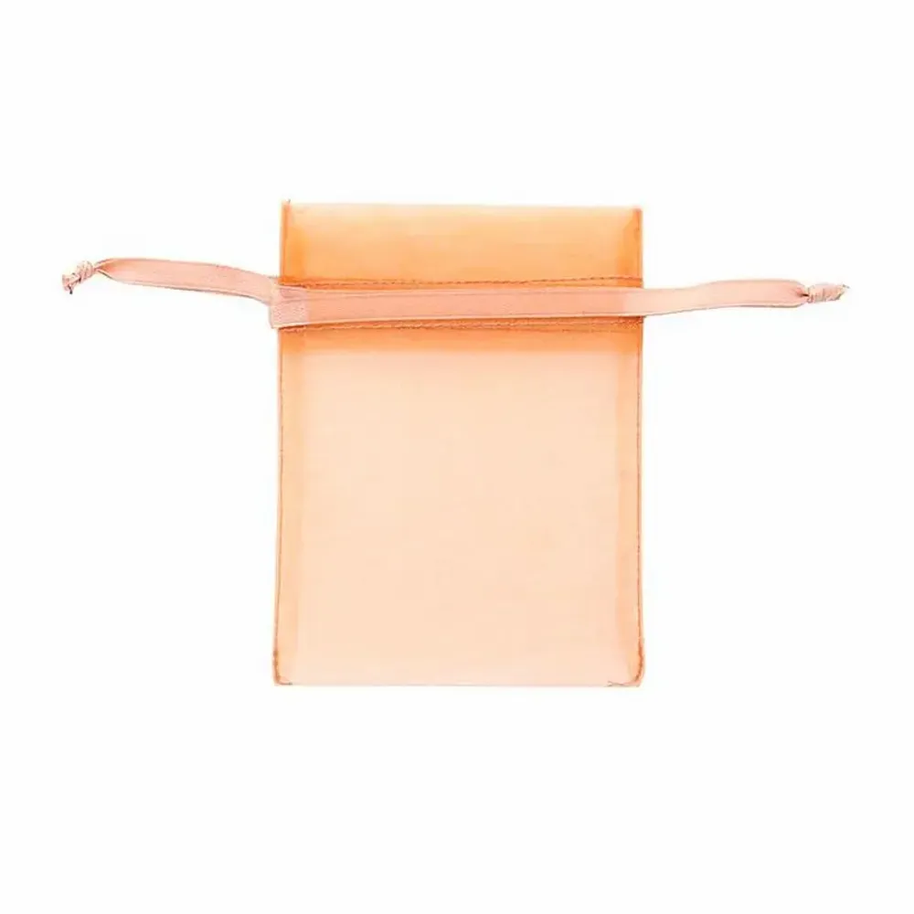 Gifts - Terracotta synthetic organdy voile purses, 9 x 9cm (x10) - LAVAL 1878