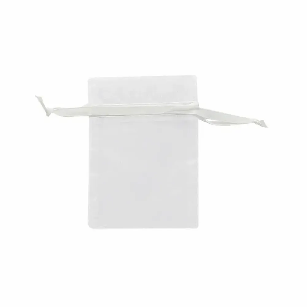 Gifts - White synthetic organdy voile purses, 12 x 13cm (x10) - LAVAL 1878