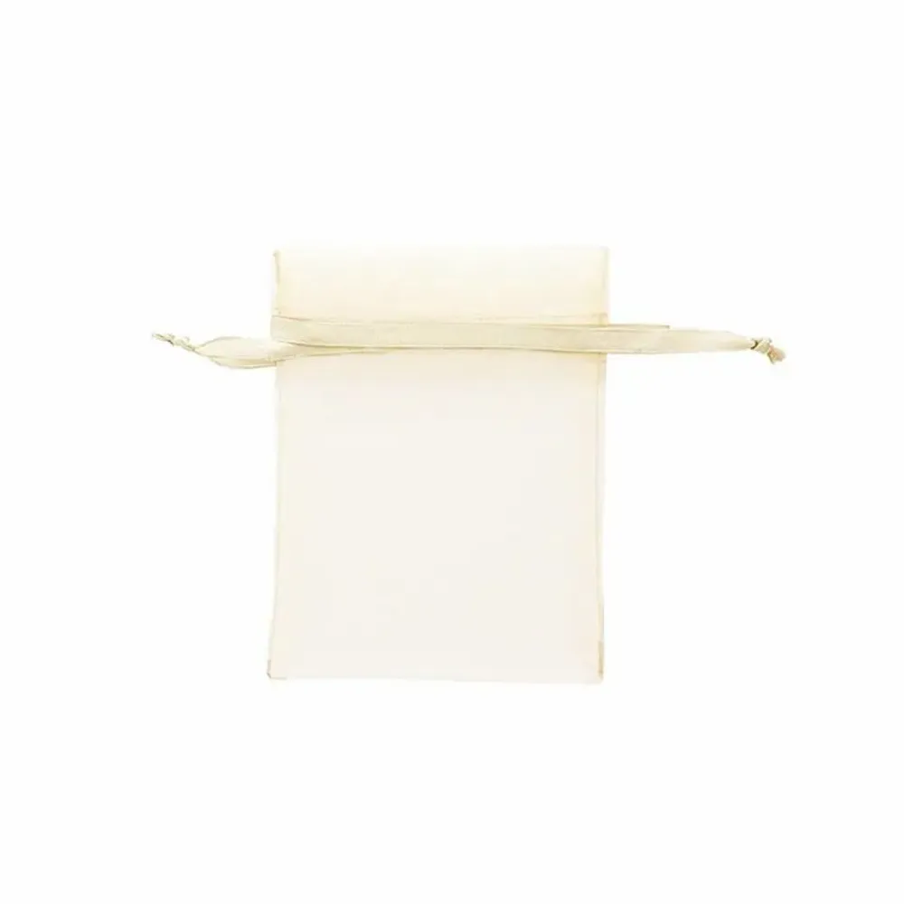 Cadeaux - Bourses voile organdi synthetique ivoire, 12 x 13cm (x10) - LAVAL 1878