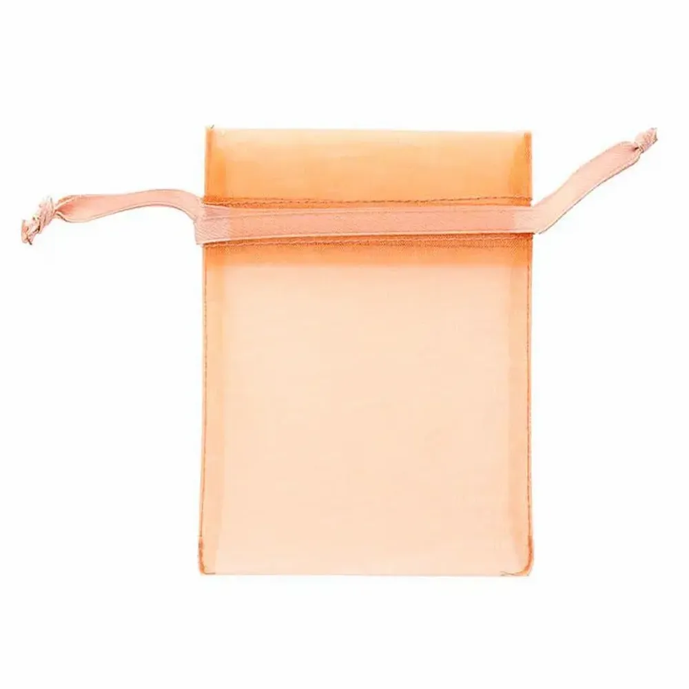 Gifts - Terracotta synthetic organdy voile purses, 12 x 13cm (x10) - LAVAL 1878