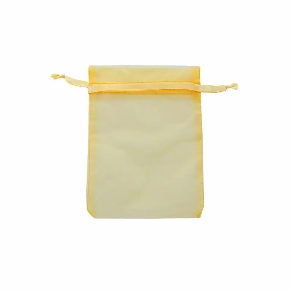 Gifts - Gold synthetic organdy voile purses, 12 x 13cm (x10) - LAVAL 1878