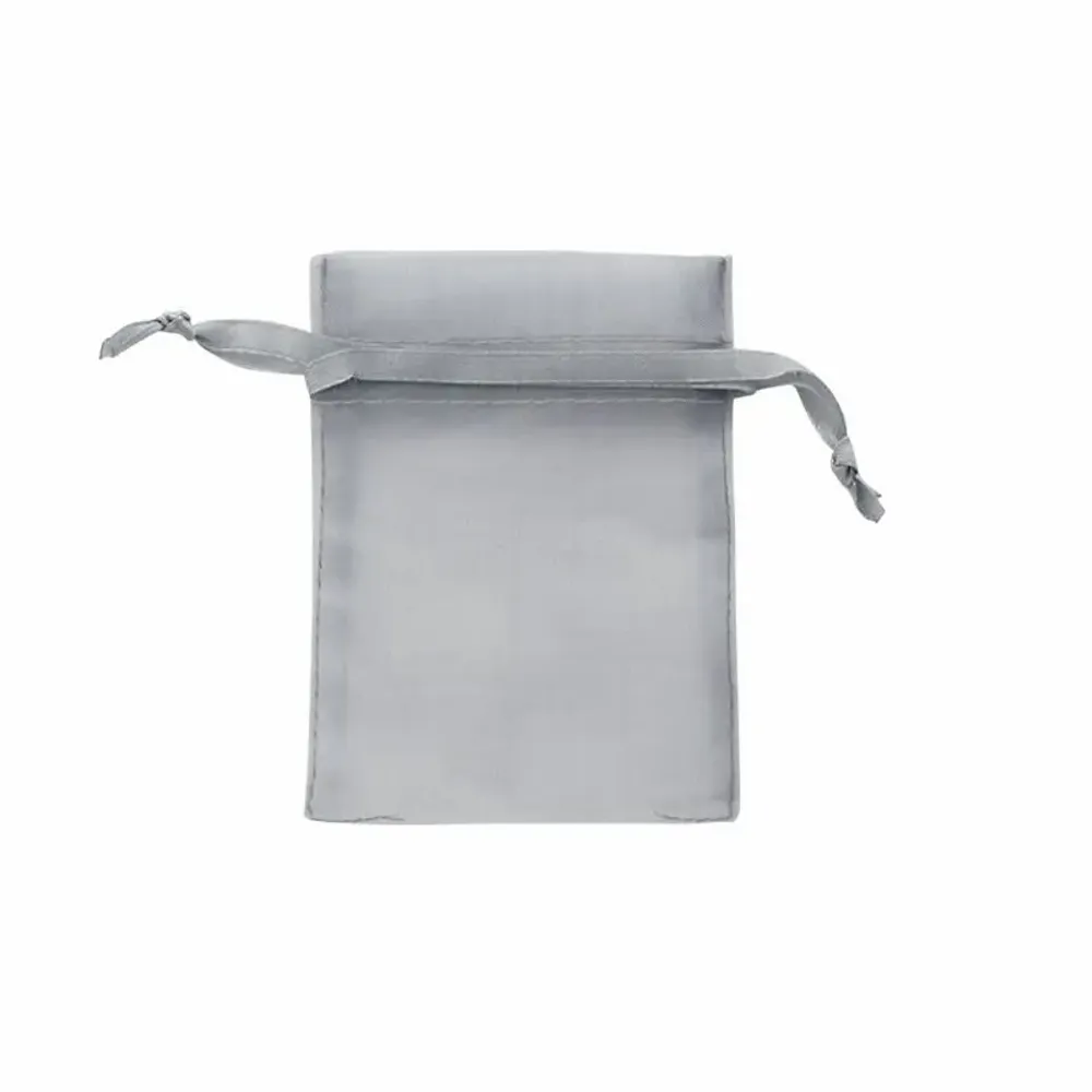 Gifts - Silver synthetic organdy voile purses, 12 x 13cm (x10) - LAVAL 1878