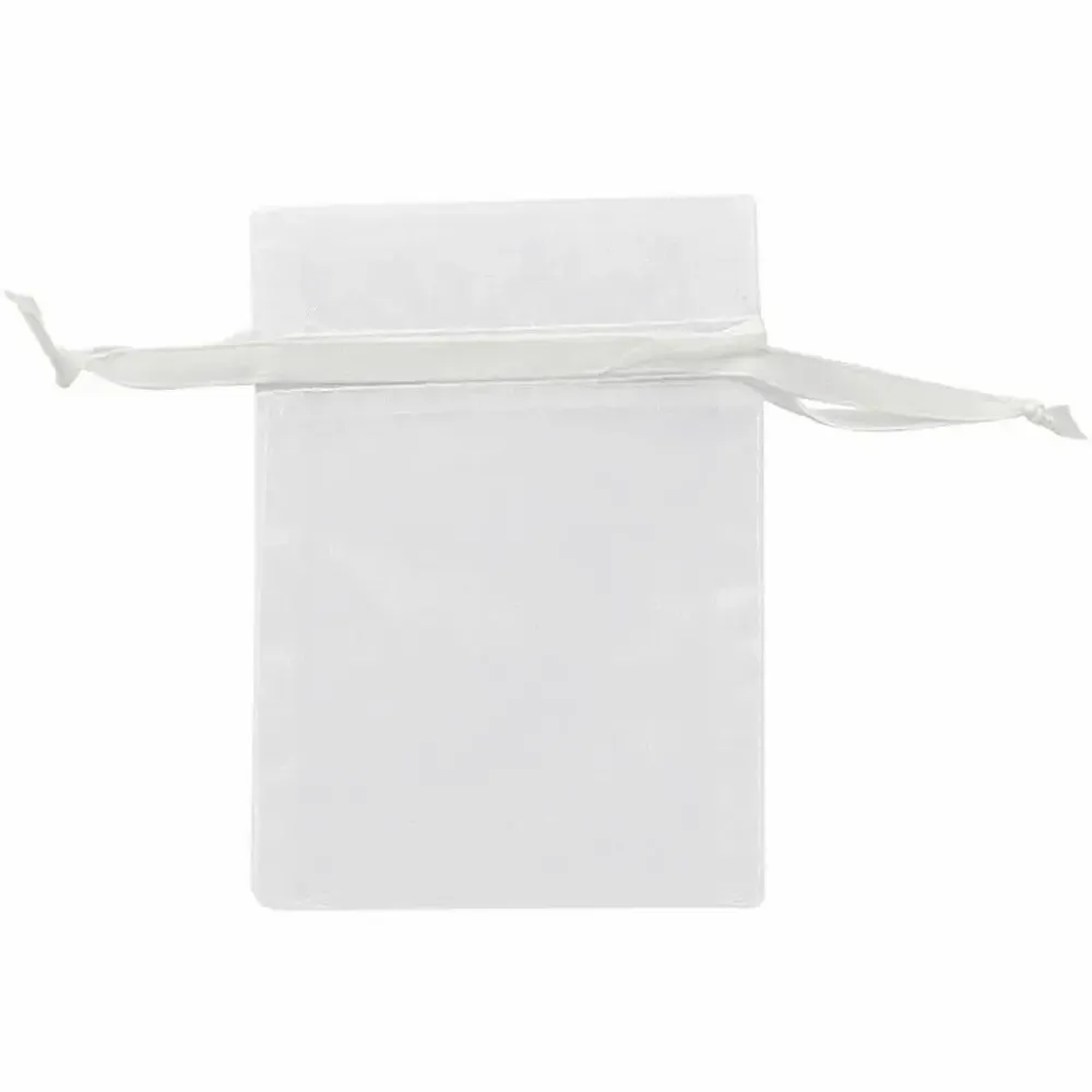 Cadeaux - Bourses voile organdi synthetique blanc, 15 x 17cm (x10) - LAVAL 1878