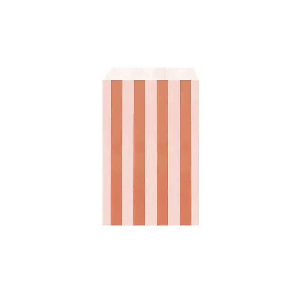 Cadeaux - Sachets cadeau mat à rayures rose clair/terracotta - LAVAL 1878