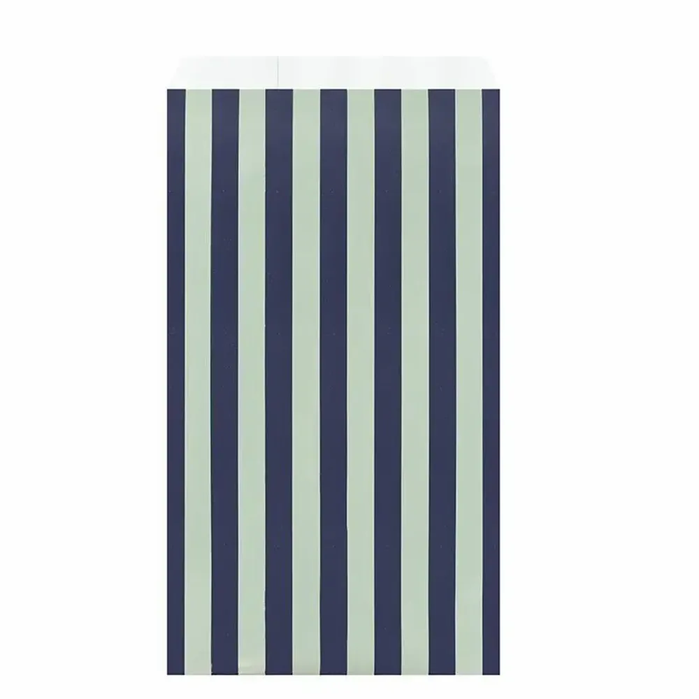 Gifts - Matte gift bags with navy blue/sage green stripes - LAVAL 1878
