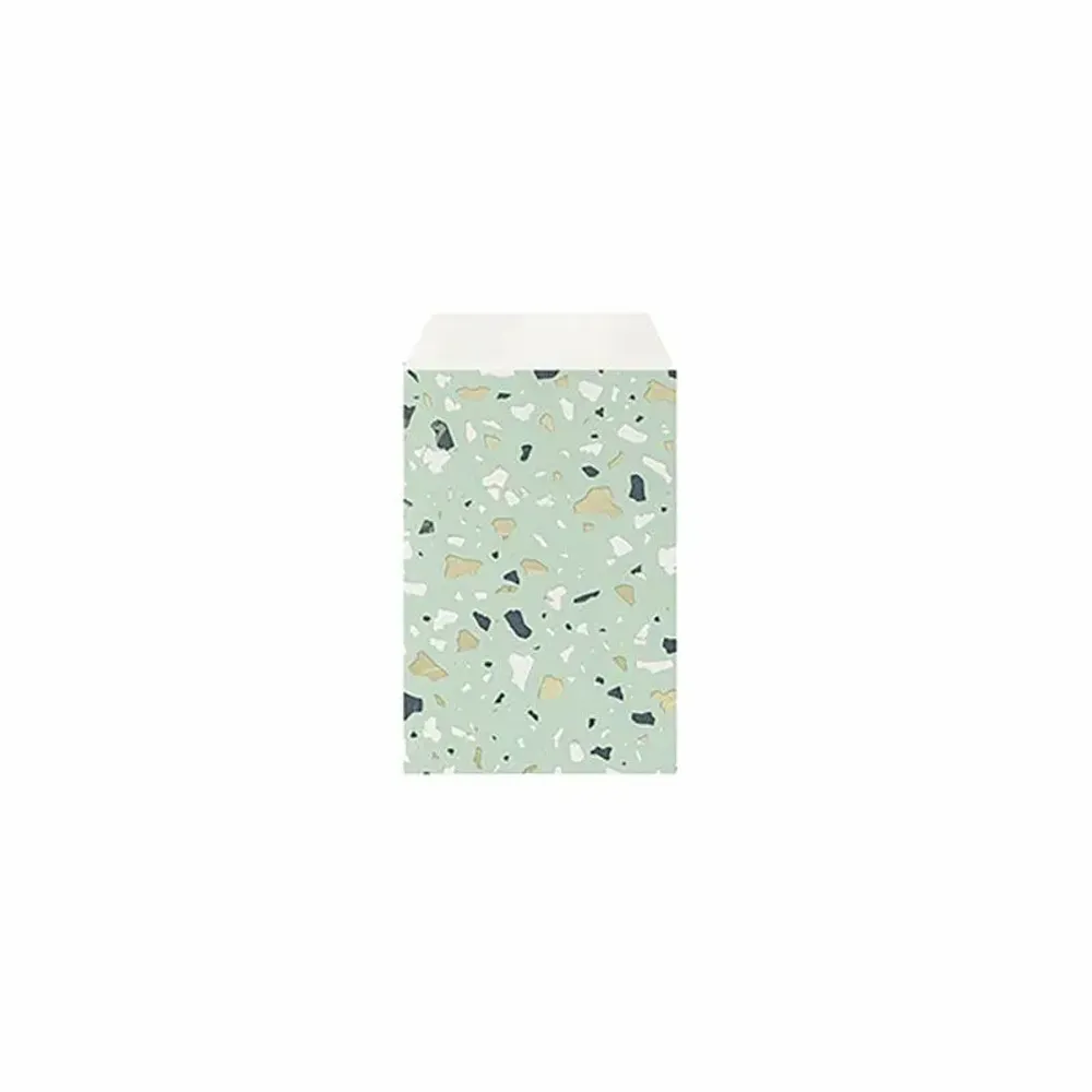 Cadeaux - Sachets cadeau vert sauge à motif terrazzo tricolore - LAVAL 1878