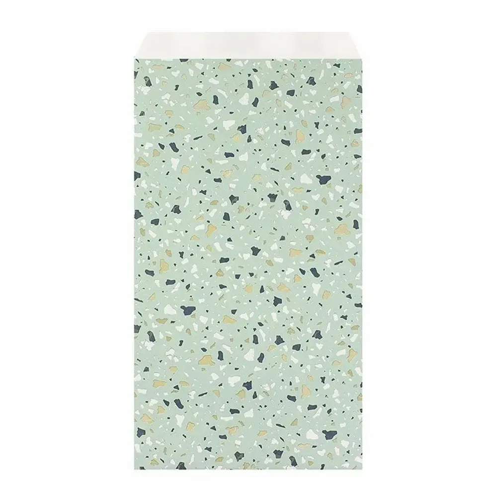 Cadeaux - Sachets cadeau vert sauge à motif terrazzo tricolore - LAVAL 1878