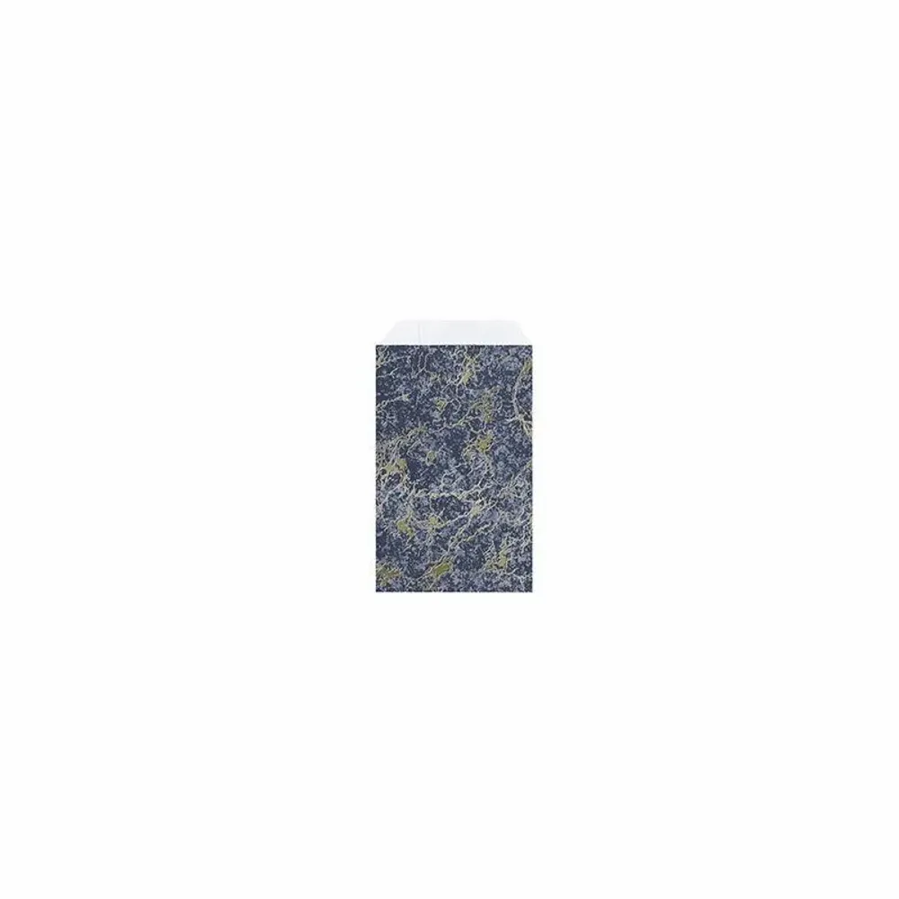 Gifts - Matte gift bags with blue and gold mineral pattern, 7 x 12cm, 70g (x125) - LAVAL 1878