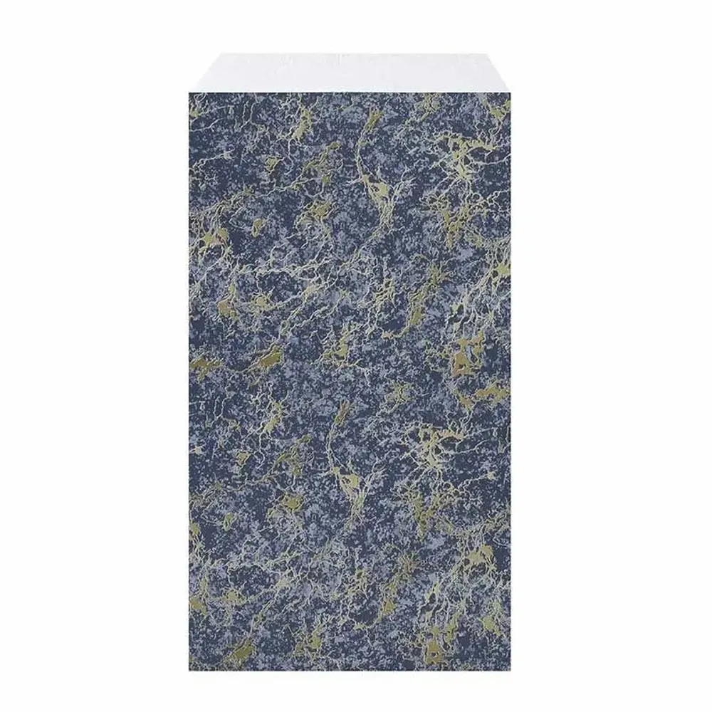 Gifts - Matte gift bags with blue/gold mineral pattern, 18 x 6 x 35cm, 70g (x250) - LAVAL 1878