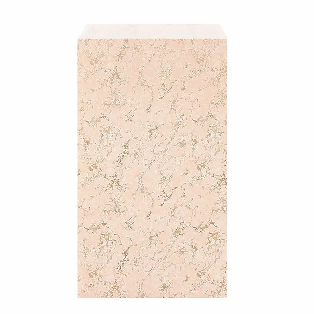 Gifts - Gift bags with a matte, peach/gold mineral pattern, 18 x 6 x 35cm, 70g (x250) - LAVAL 1878
