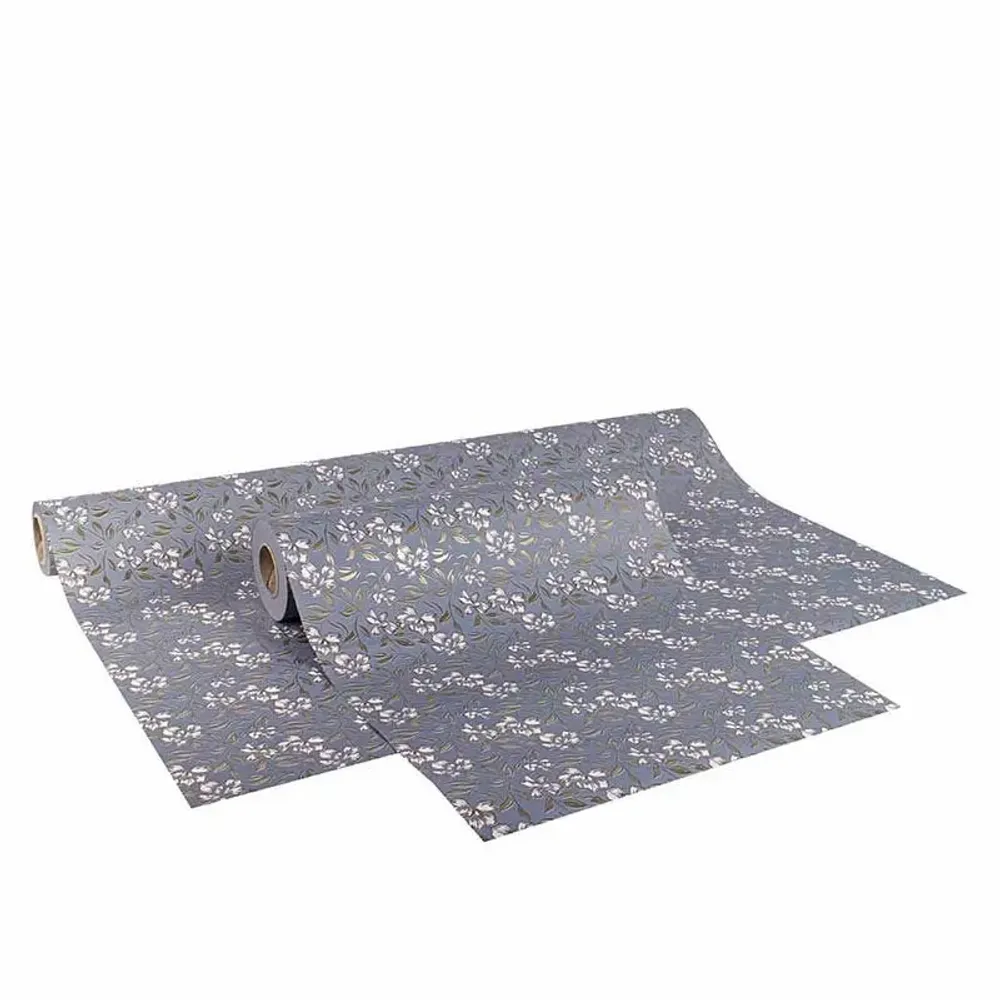 Gifts - Matte blue-grey nature-patterned gift wrap - LAVAL 1878
