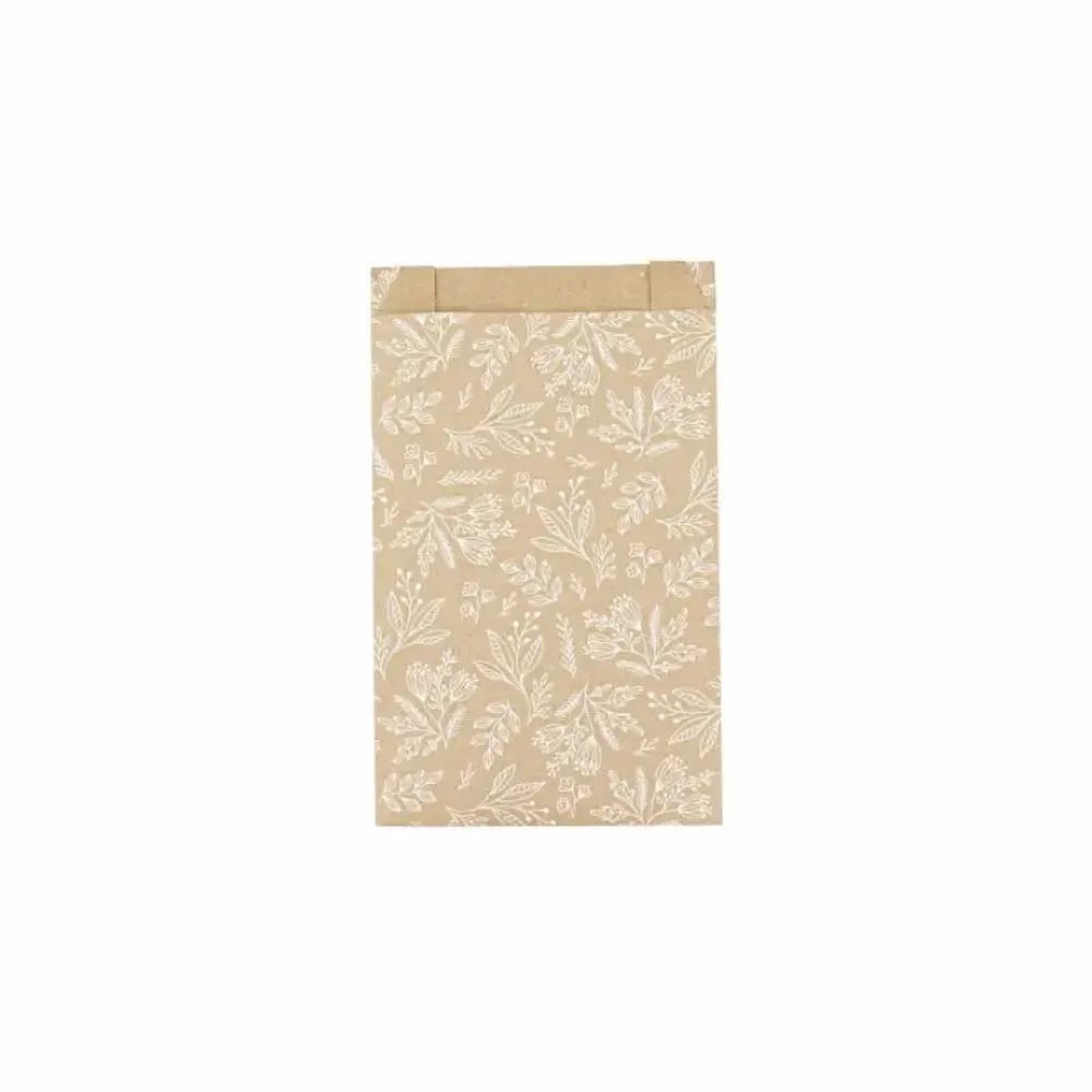 Cadeaux - Sachets cadeau kraft recyclé imprimé fleurs blanches - LAVAL 1878