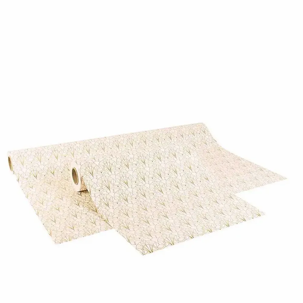 Gifts - Matte cream gift wrap with metallic gold Art Deco pattern - LAVAL 1878