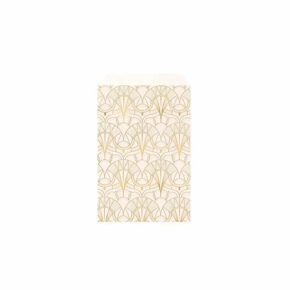 Gifts - Matte cream gift bags with metallic gold Art Deco pattern - LAVAL 1878