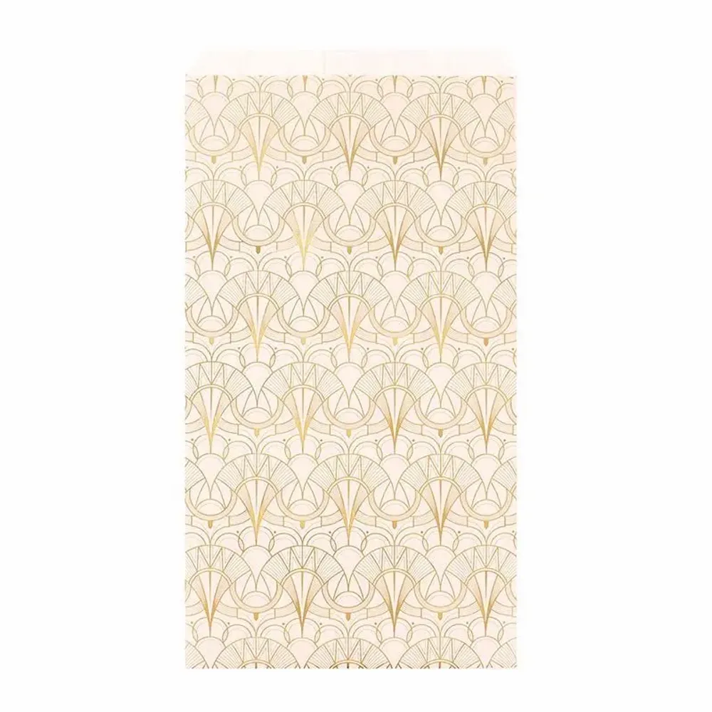 Gifts - Matte cream gift bags with metallic gold Art Deco pattern - LAVAL 1878