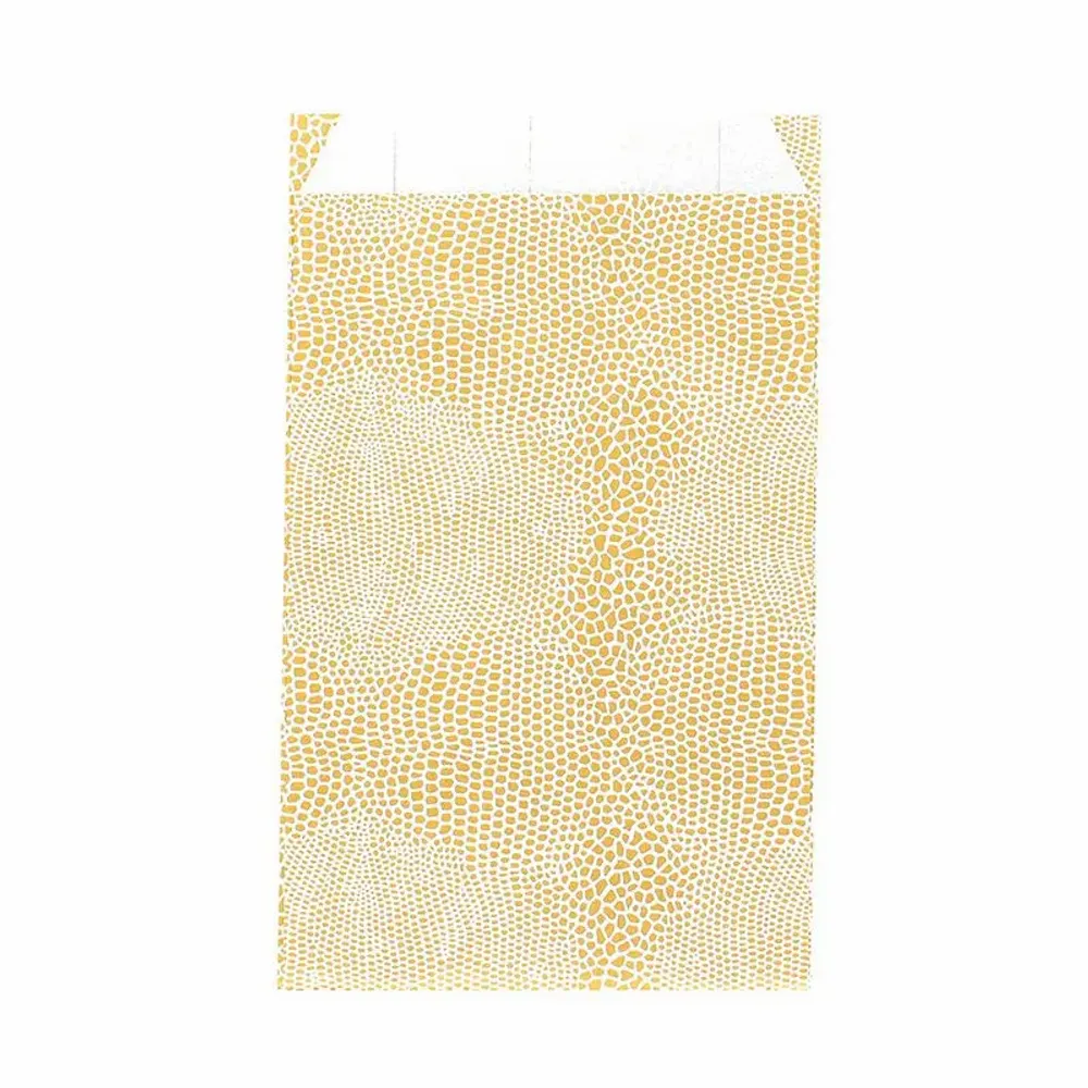 Cadeaux - Sachets cadeau imprimé lézard blanc/doré, 18 x 6 x 35cm, 70g (x250) - LAVAL 1878