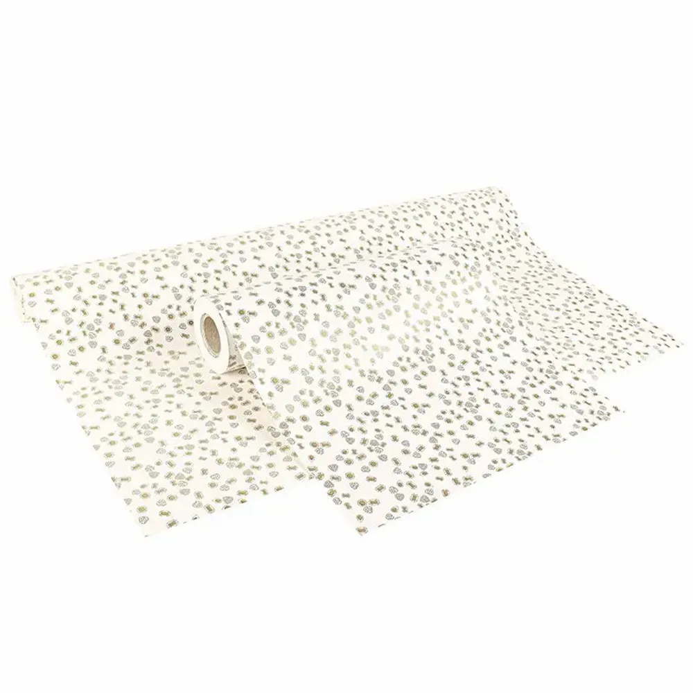 Gifts - White/Gold Gemstone Gift Wrap 0.35 x 50m, 70g - LAVAL 1878