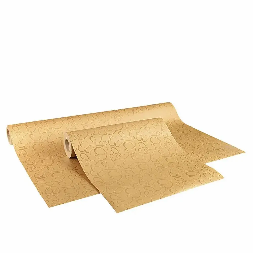 Gifts - Matte/glossy gold arabesque gift wrap, 0.35 x 50m, 70g - LAVAL 1878