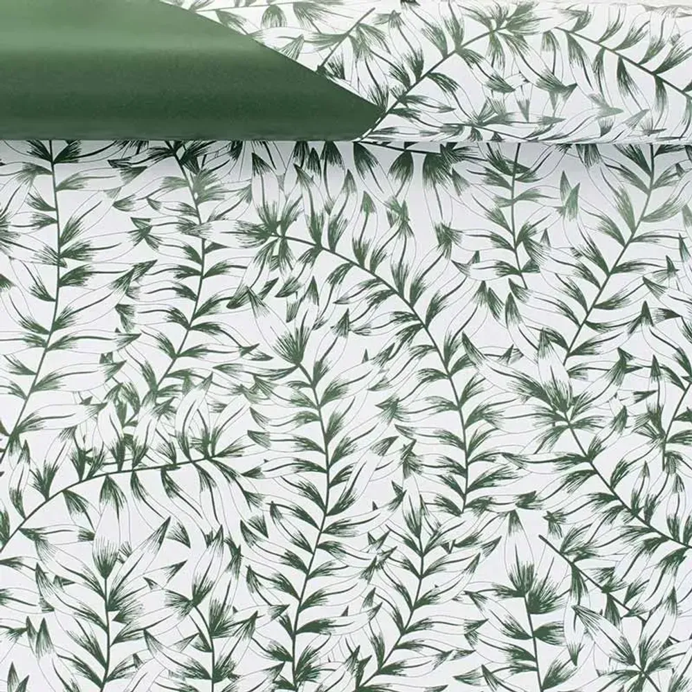 Cadeaux - Papier cadeau réversible fond blanc/vert - LAVAL 1878