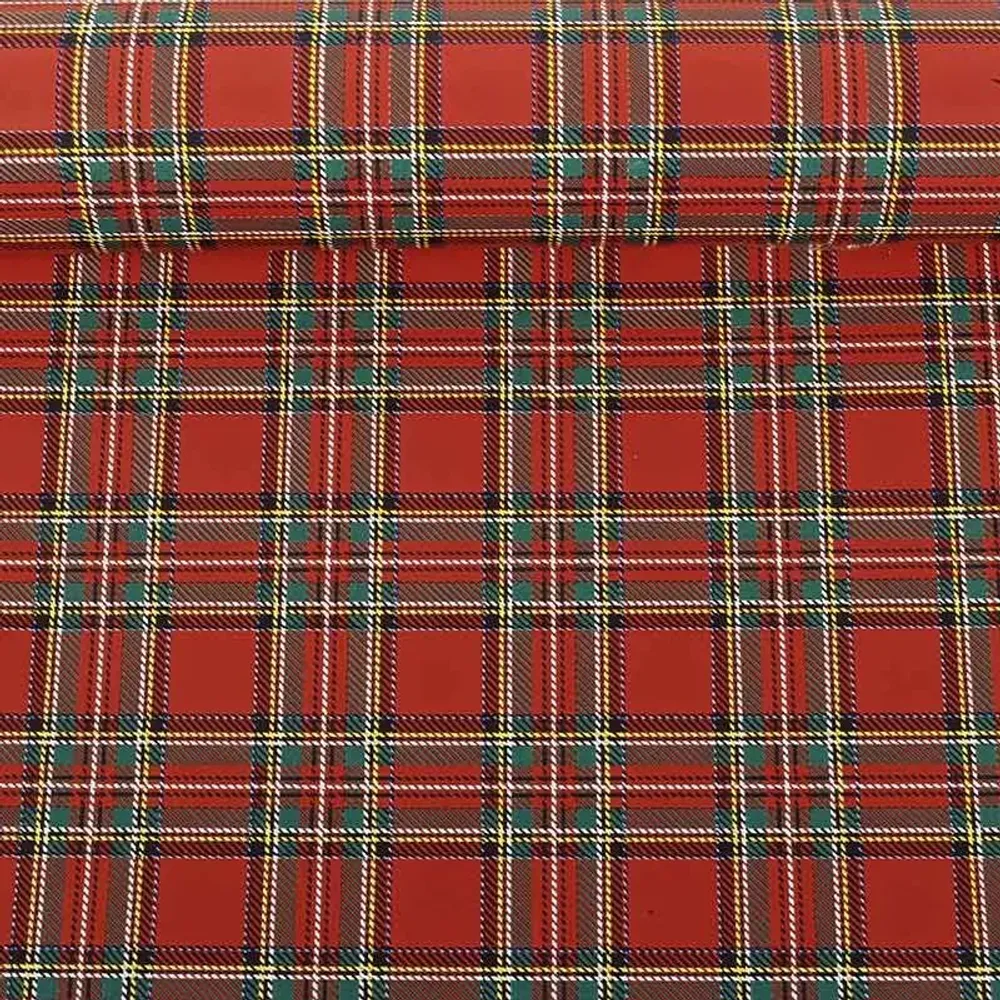Gifts - Red and green Christmas wrapping paper with a tartan pattern, 0.70 x 25m, 80g - LAVAL 1878