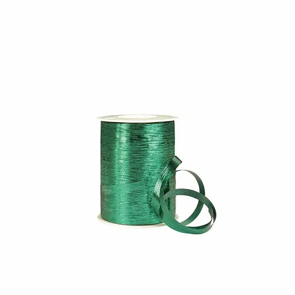 Cadeaux - Bolduc brillant miroir strié couleur vert émeraude - 250m - LAVAL 1878